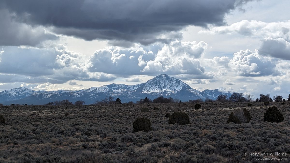 Sleeping Ute Mountain from the sagebrush flats